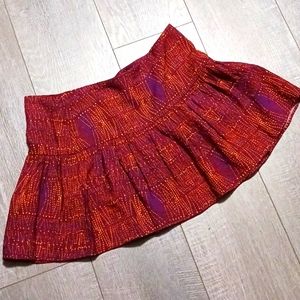 BCBGENERATION BOHO Ruffled Pleat Mini Skater Skirt NEW WITH TAGS!